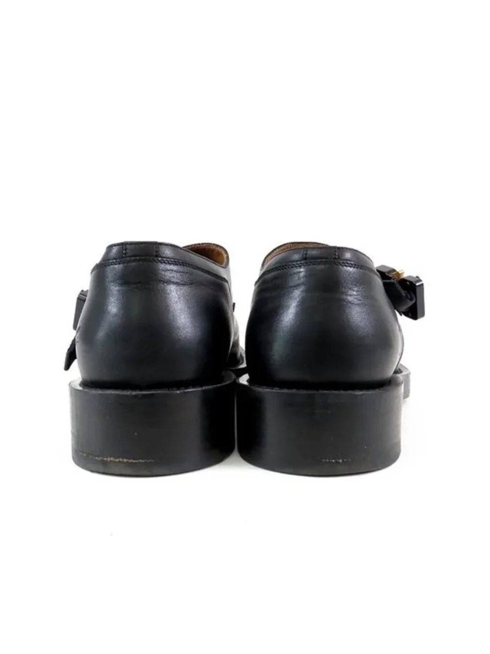 Dior Combat Monk Dress Shoes Black Leather Single Business